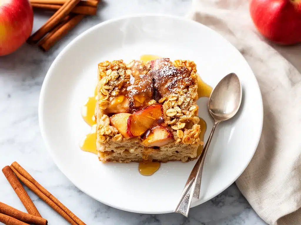 Apple Cinnamon Baked Oatmeal Easy 5-Ingredient Recipe for Busy Weeknights 4 apple cinnamon baked oatmeal preparation steps
