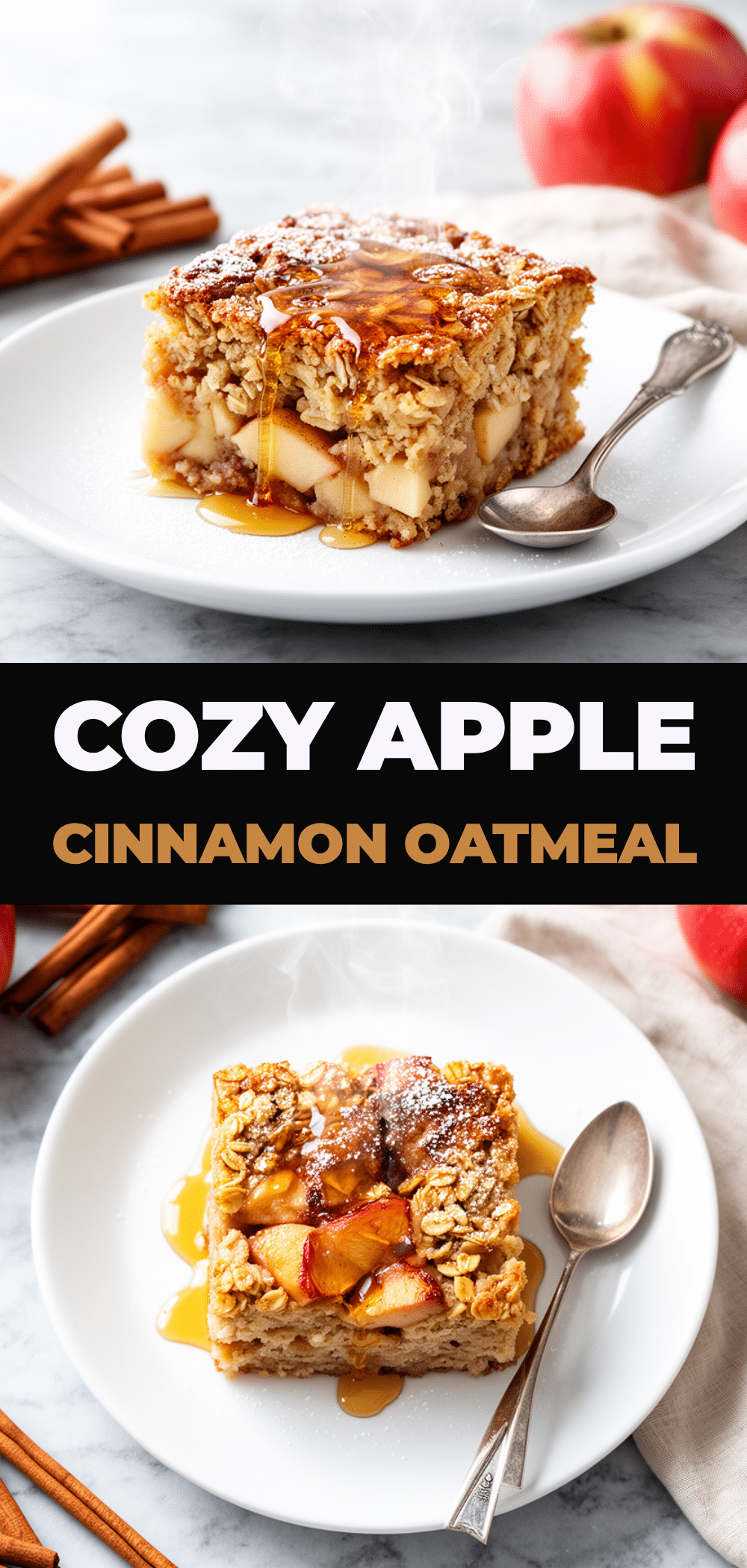 Apple Cinnamon Baked Oatmeal Easy 5-Ingredient Recipe for Busy Weeknights 5 apple cinnamon baked oatmeal recipe