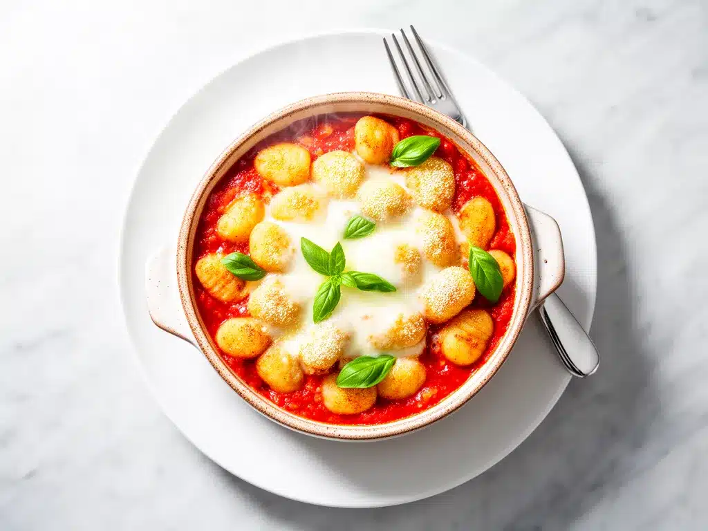 Baked Gnocchi with Marinara: Best Easy Weeknight Dinner 4 baked gnocchi with marinara preparation steps