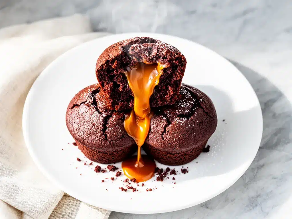 Caramel Stuffed Chocolate Lava Muffins Recipe Easy Gooey Treats to Make on Repeat 4 caramel stuffed chocolate lava muffins preparation steps