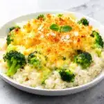 cheesy broccoli rice casserole - featured image