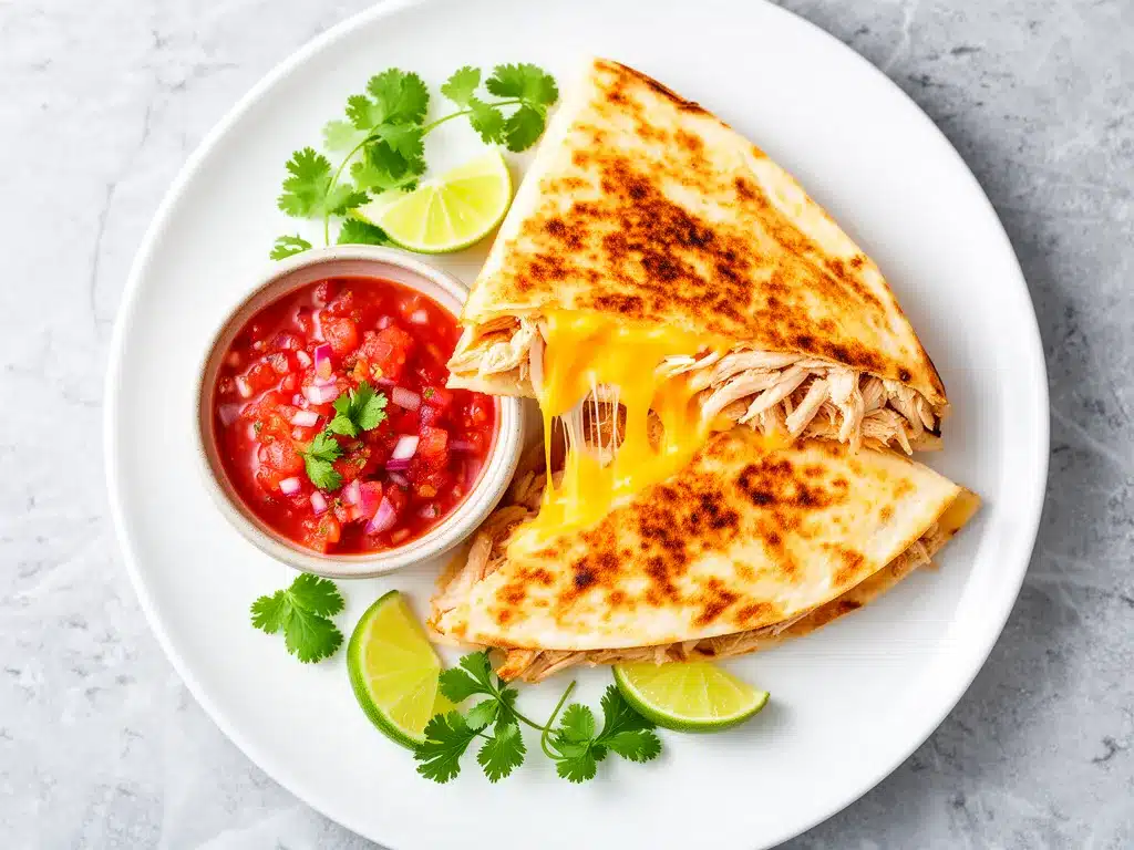 Cheesy Chicken Quesadillas: Easy Family Dinner 4 Cheesy Chicken Quesadillas preparation steps