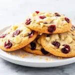 chewy cranberry white chocolate cookies - featured image