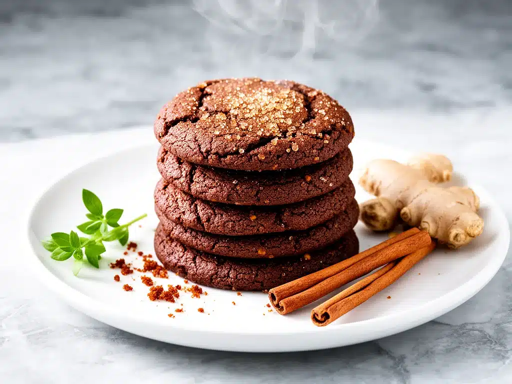 chewy molasses ginger cookies - featured image