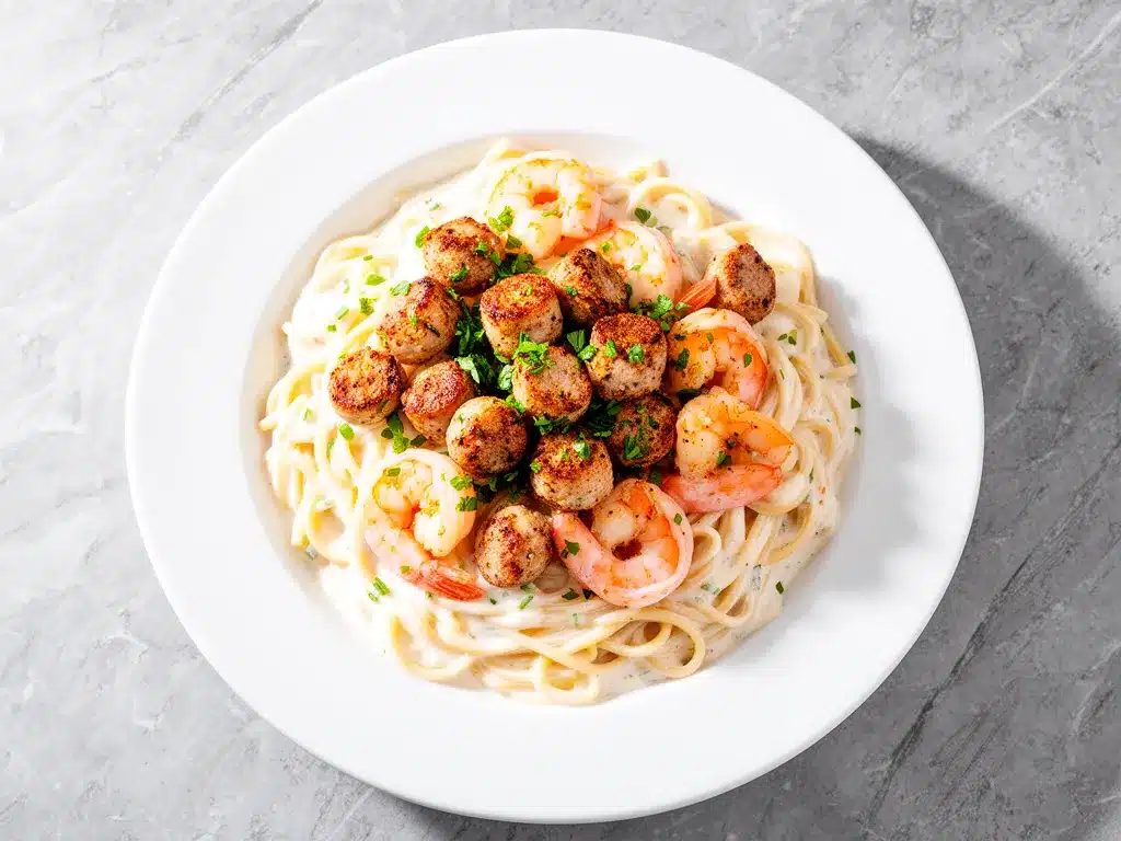 Creamy Cajun Sausage and Shrimp Pasta: 20-Minute Weeknight Dinner 4 creamy cajun sausage and shrimp pasta preparation steps
