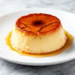 creamy caramel flan with burnt sugar - featured image