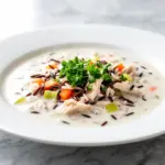 creamy chicken and wild rice soup - featured image