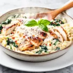 creamy chicken florentine pasta - featured image