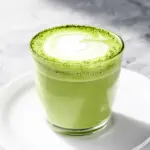 creamy coconut matcha latte - featured image