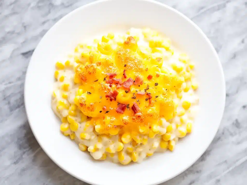 Creamy Corn Casserole with Cheddar: Easy Side Dish 4 creamy corn casserole with cheddar preparation steps
