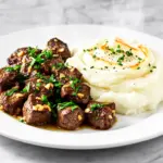 creamy garlic butter beef tips - featured image