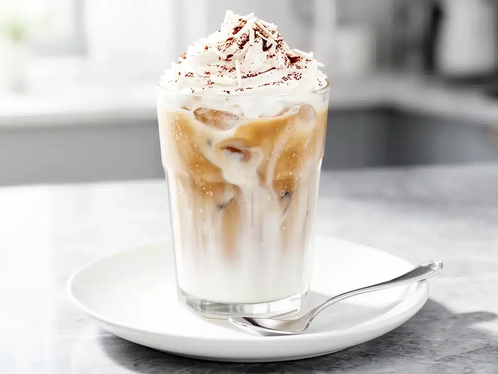 creamy iced white chocolate mocha - featured image