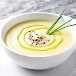 creamy potato leek soup - featured image