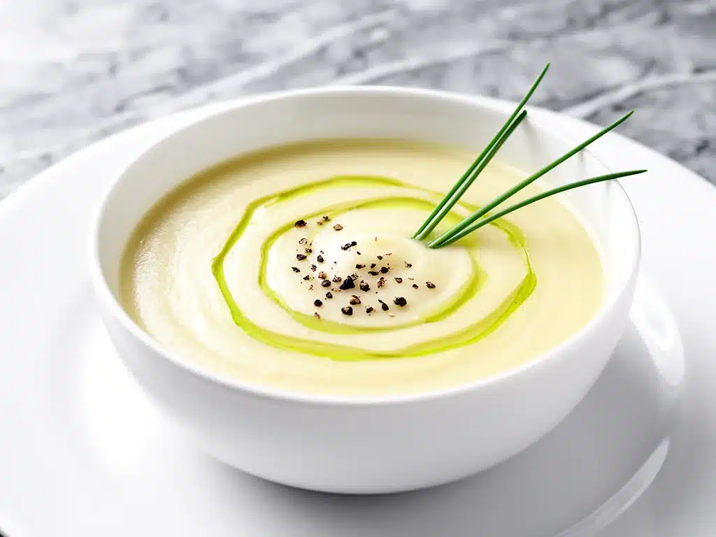 creamy potato leek soup - featured image