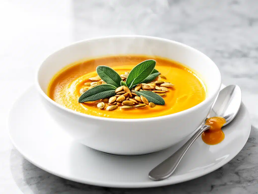 creamy pumpkin soup - featured image