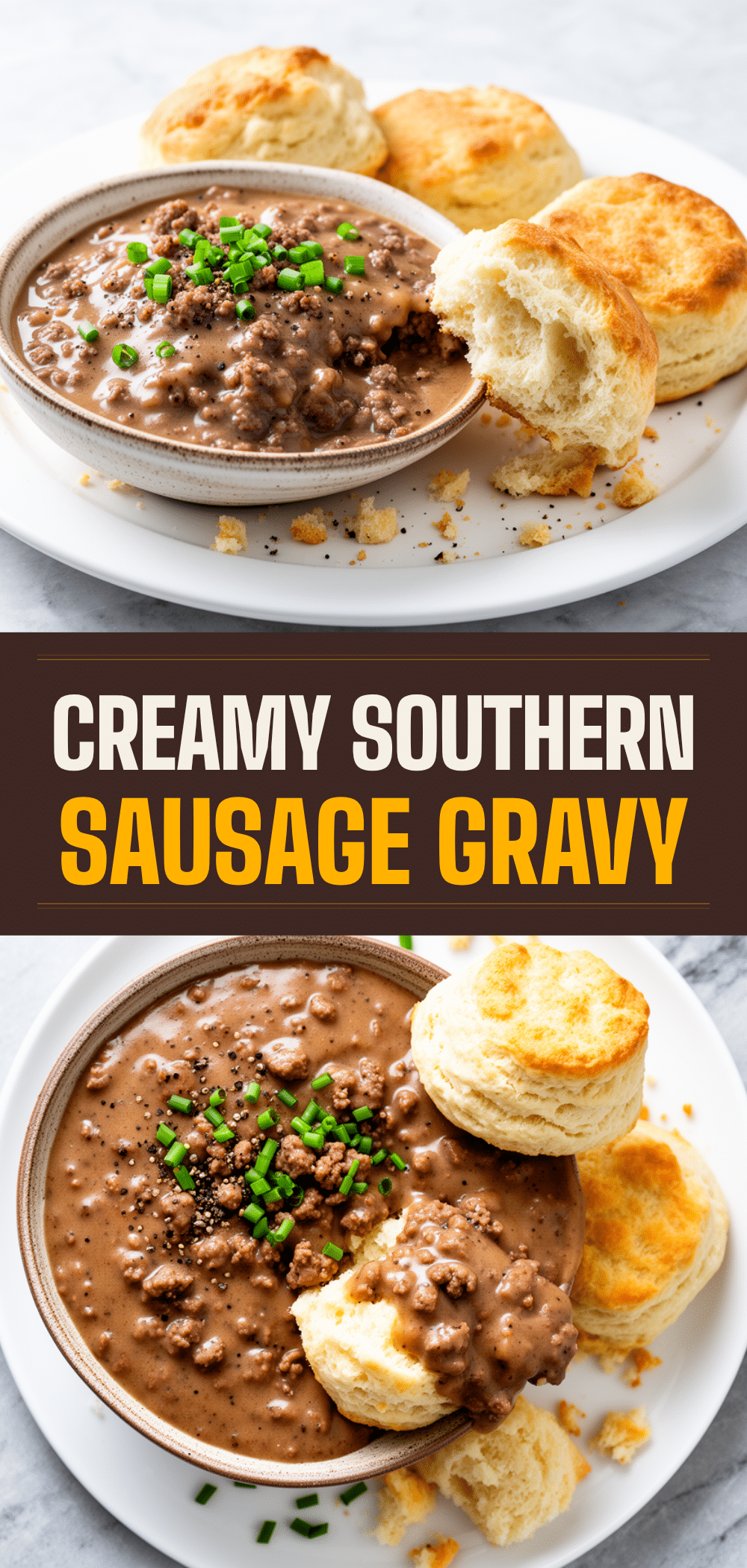 Creamy Southern Sausage Gravy and Biscuits: Easy 15 Min 5 creamy Southern sausage gravy and biscuits recipe