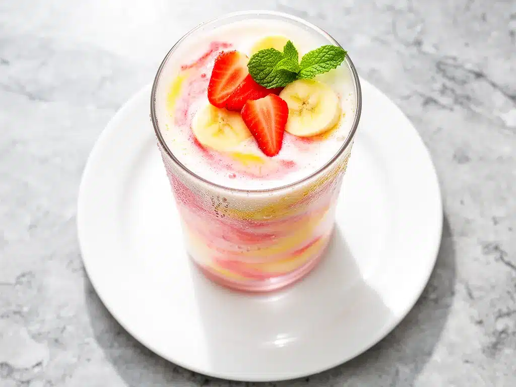 Creamy Strawberry Banana Smoothie Recipe Easy 5-Ingredient Breakfast Delight 4 creamy strawberry banana smoothie preparation steps
