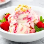 creamy strawberry cheesecake ice cream - featured image