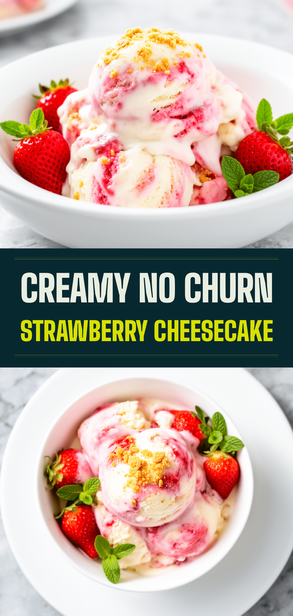 Creamy Strawberry Cheesecake Ice Cream Recipe Easy Homemade with Simple Ingredients 5 creamy strawberry cheesecake ice cream recipe