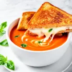 creamy tomato basil soup - featured image