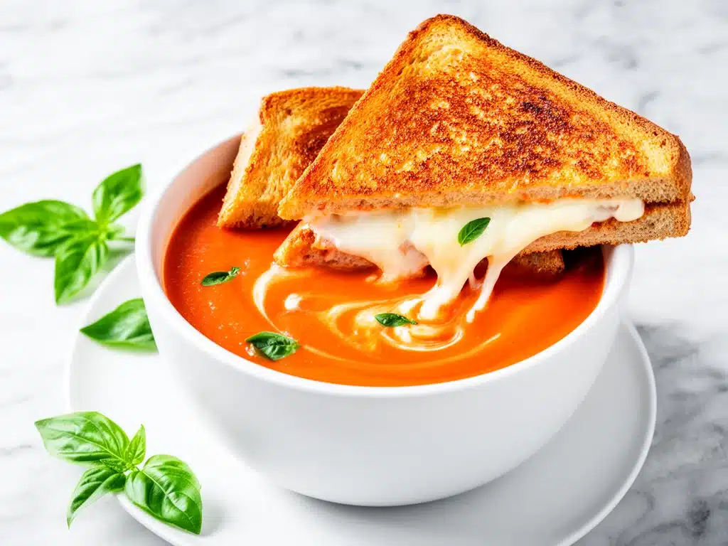 creamy tomato basil soup - featured image