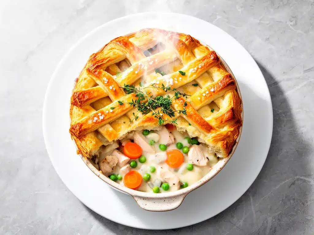Crispy Chicken Pot Pie: 5 Easy Cozy Weeknight Dinner 4 crispy chicken pot pie preparation steps