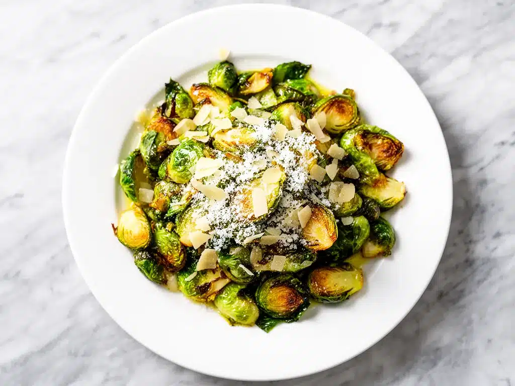 Crispy Garlic Parmesan Smashed Brussels Sprouts: 5-Ingredient Side 4 Crispy Garlic Parmesan Smashed Brussels Sprouts preparation steps