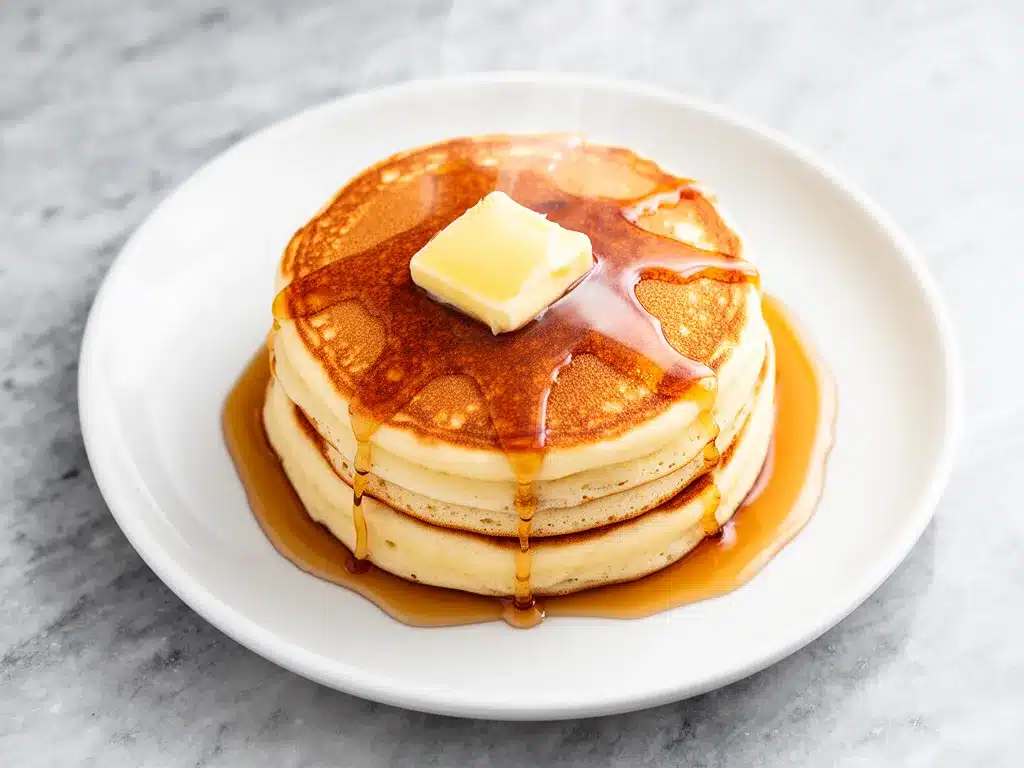 Fluffy Buttermilk Pancakes Recipe with Easy Brown Butter Syrup to Make on Repeat 4 fluffy buttermilk pancakes preparation steps