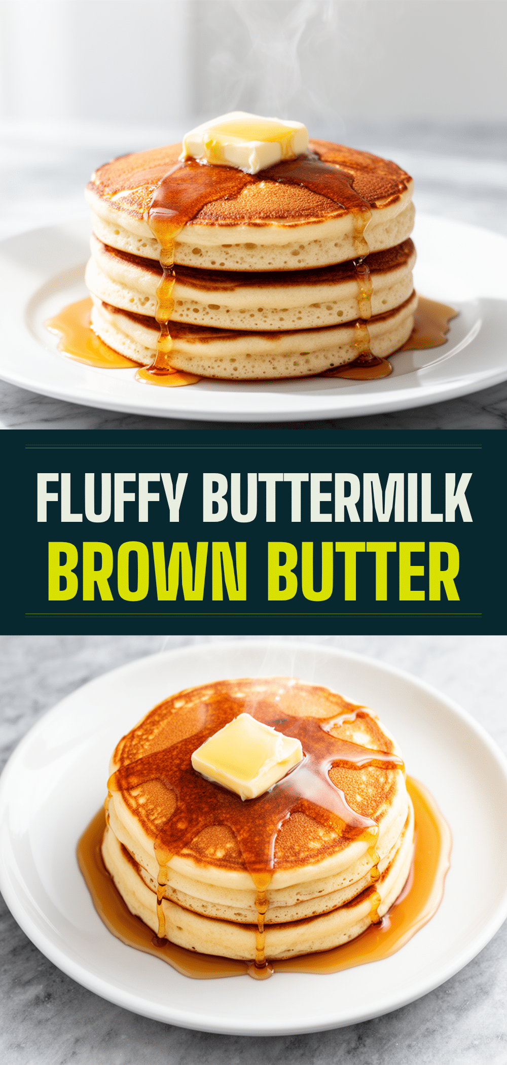 Fluffy Buttermilk Pancakes Recipe with Easy Brown Butter Syrup to Make on Repeat 5 fluffy buttermilk pancakes recipe