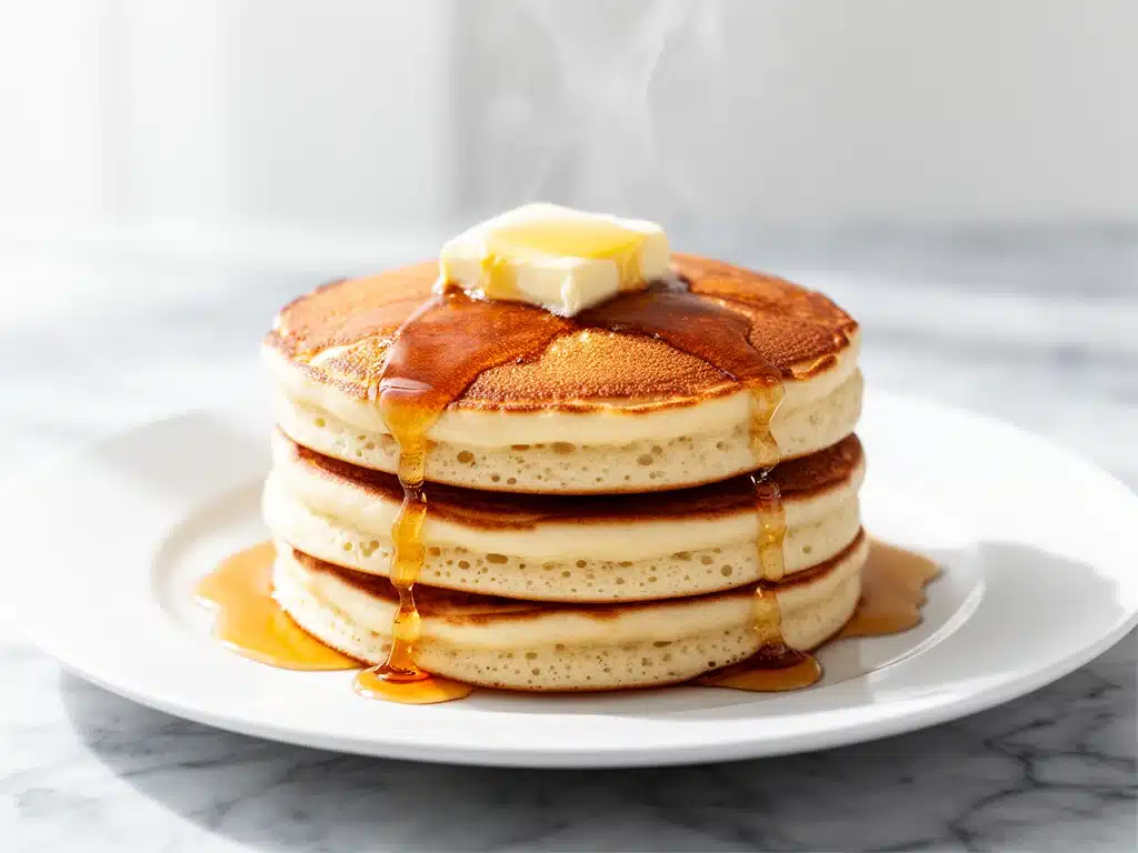 fluffy buttermilk pancakes - featured image