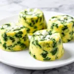 fluffy spinach and feta egg bites - featured image