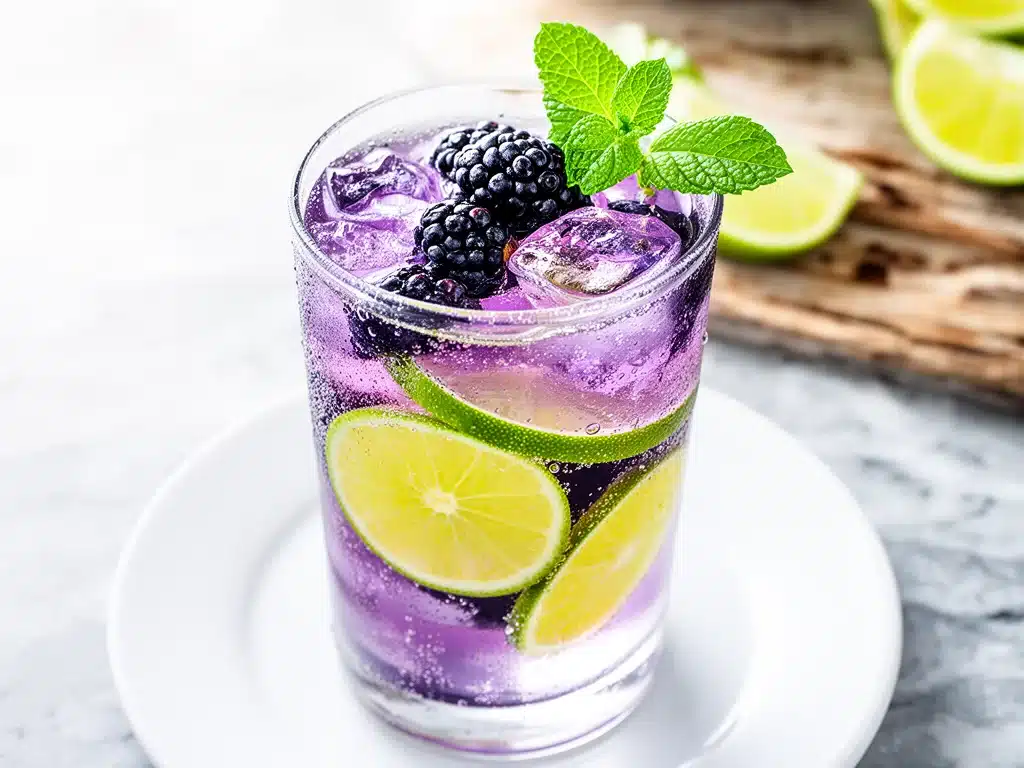 fresh blackberry lime lemonade - featured image