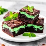fudgy mint chocolate brownies - featured image