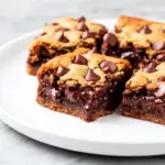 gooey chocolate chip cookie bars - featured image
