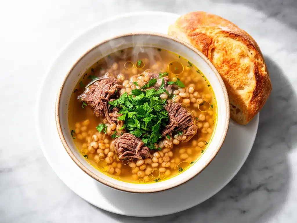 Hearty Beef and Barley Soup: Easy Cozy Winter Comfort 4 hearty beef and barley soup preparation steps