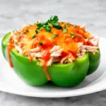 High Protein Buffalo Chicken Stuffed Peppers - featured image