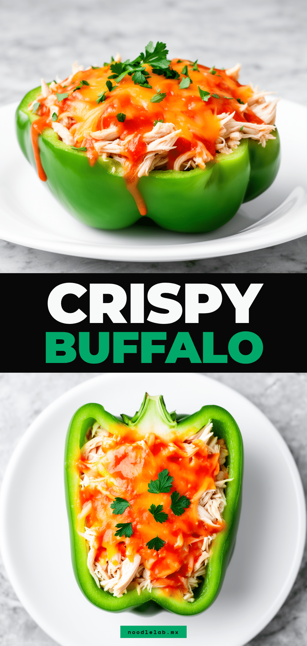 High Protein Buffalo Chicken Stuffed Peppers: Easy Family Favorite 5 High Protein Buffalo Chicken Stuffed Peppers recipe