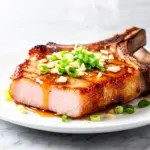 honey garlic glazed pork chops - featured image