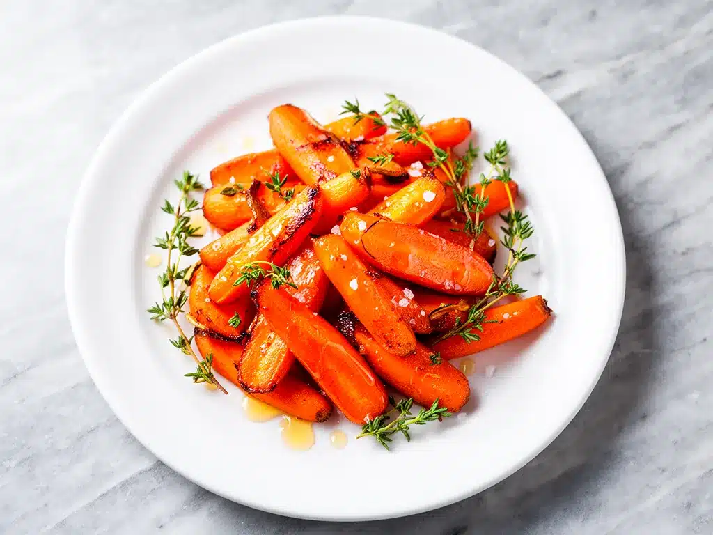 Honey Roasted Glazed Carrots with Thyme: 5 Easy Side Dish 4 honey roasted glazed carrots preparation steps