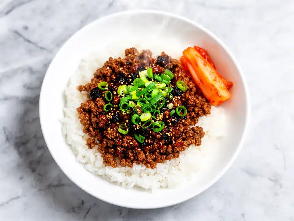 Korean Ground Beef Bulgogi Bowls: Easy 15-Minute Weeknight Dinner 4 Korean Ground Beef Bulgogi Bowl preparation steps