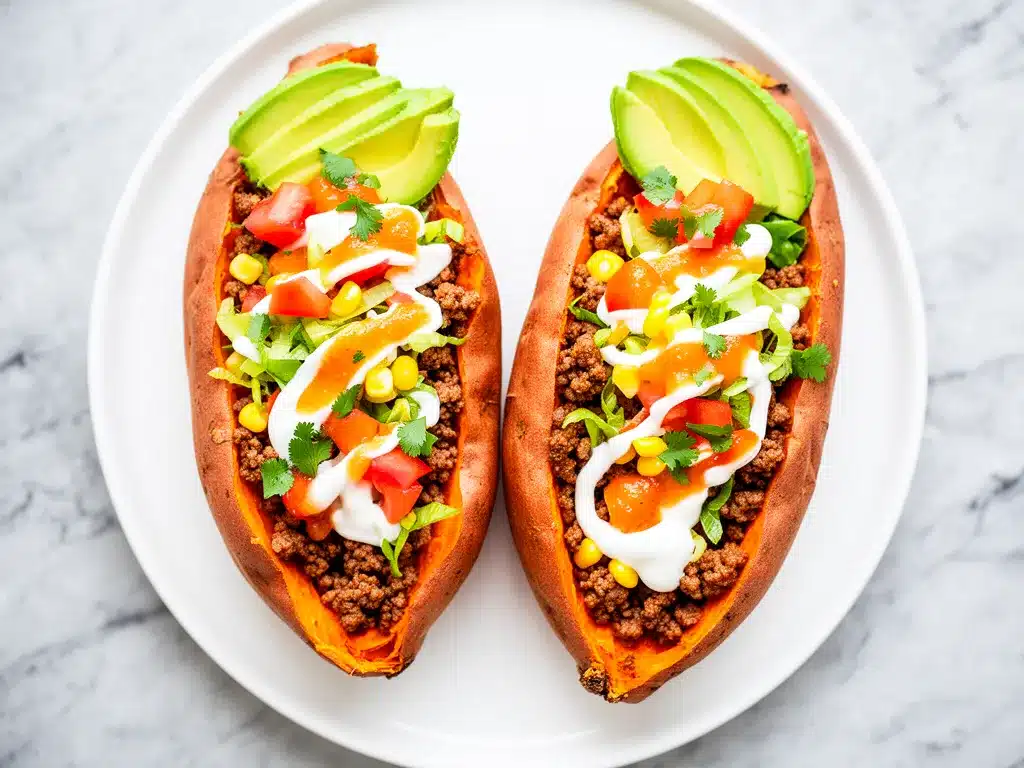 Loaded Beef Taco Stuffed Sweet Potatoes: Easy Family Dinner 4 Loaded Beef Taco Stuffed Sweet Potatoes preparation steps