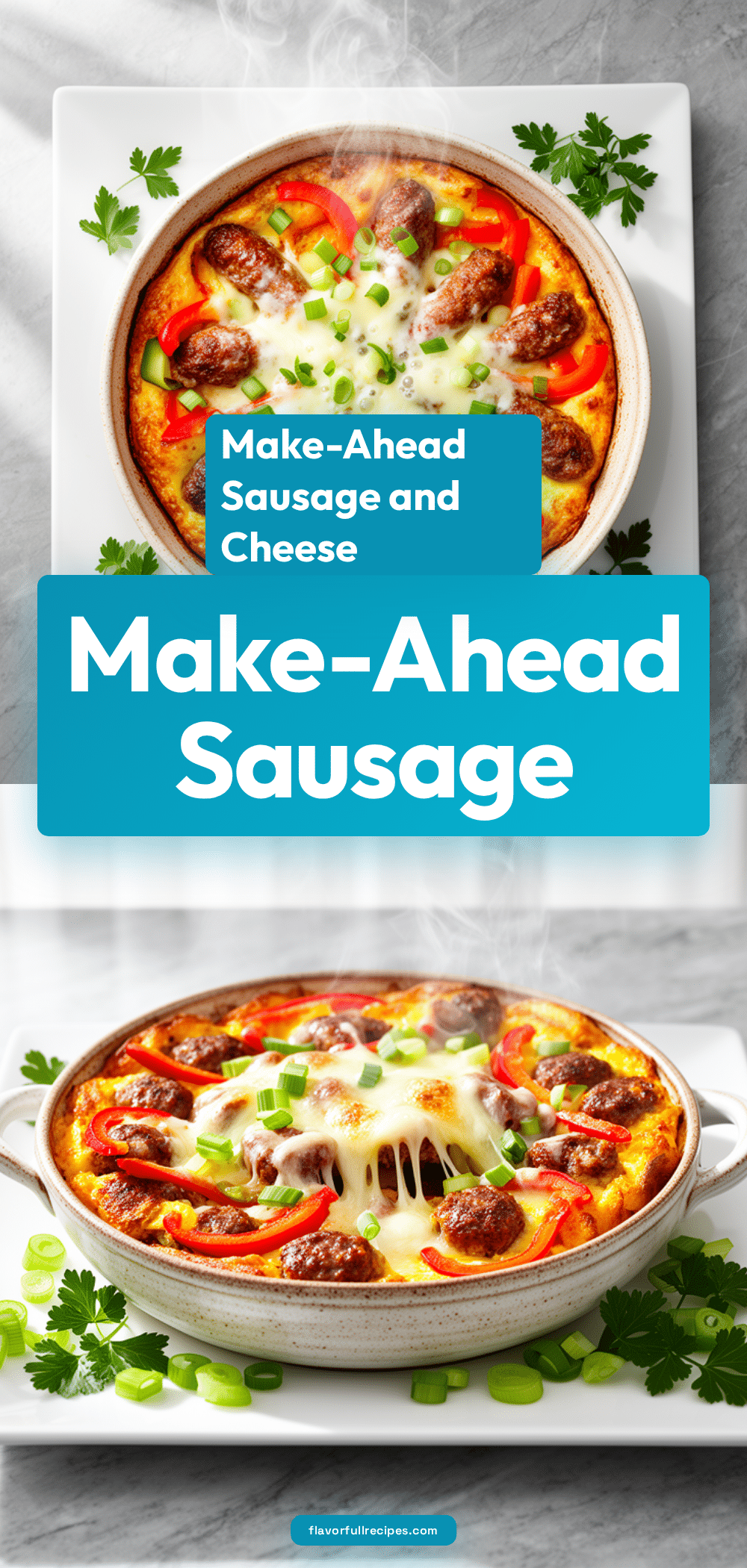 Make-Ahead Sausage and Cheese Breakfast Casserole: Best Homemade Batch Cooking Recipe 2 Make-Ahead Sausage and Cheese Breakfast Casserole recipe