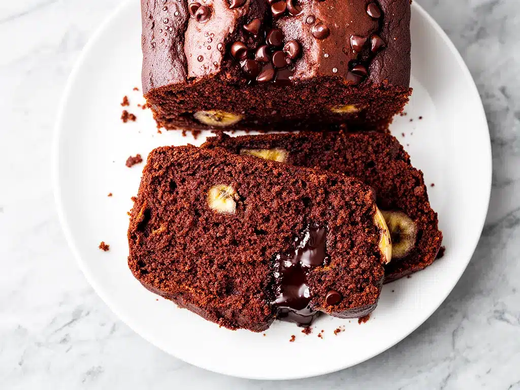 Moist Chocolate Banana Bread Recipe Easy 5-Ingredient Homemade Treat 4 moist chocolate banana bread preparation steps