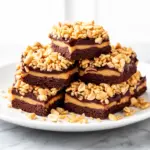 no-bake chocolate peanut butter bars - featured image