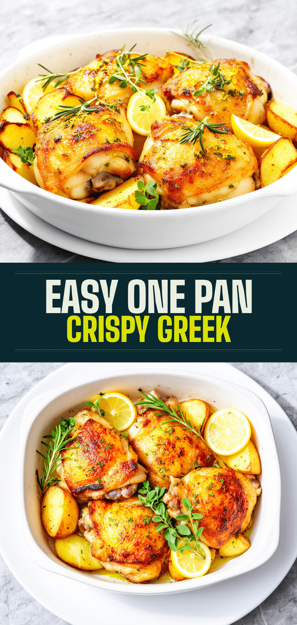 One Pan Greek Lemon Chicken and Potatoes Recipe Easy Weeknight Dinner 5 one pan greek lemon chicken and potatoes recipe