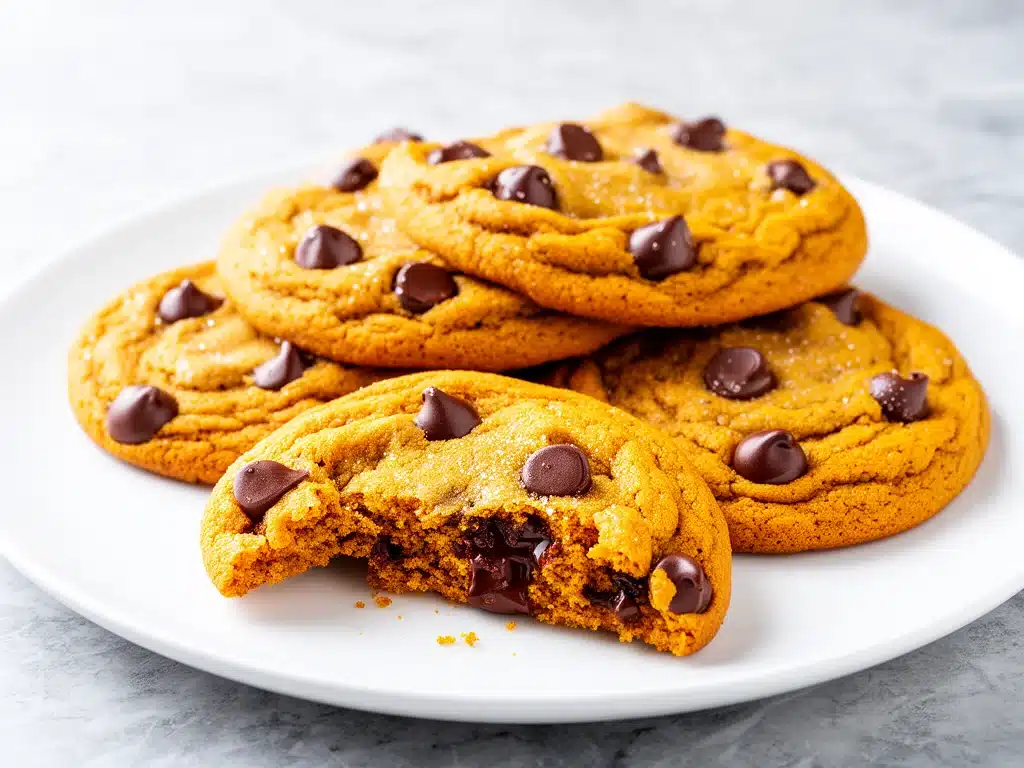 pumpkin chocolate chip cookies - featured image