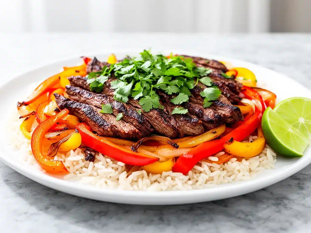Sheet Pan Steak Fajita Bowls - featured image