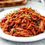 slow cooker apple cider pulled pork - featured image