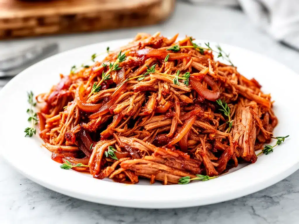 slow cooker apple cider pulled pork - featured image