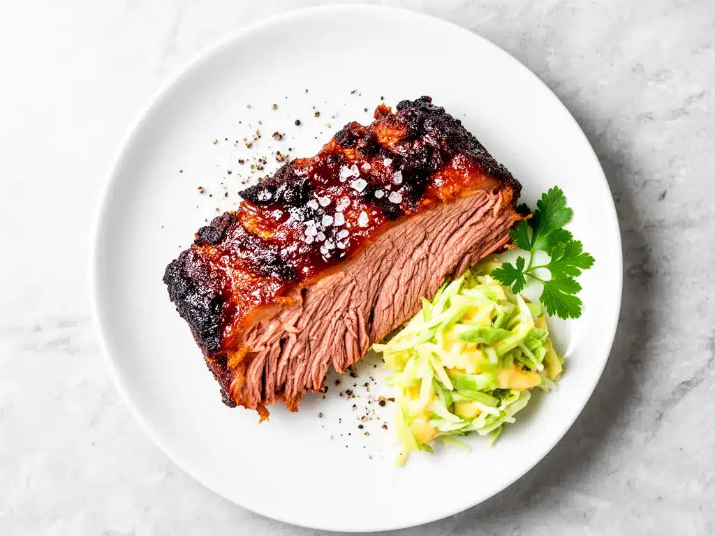 Slow Roasted Beef Brisket with BBQ Glaze 4 slow roasted beef brisket preparation steps
